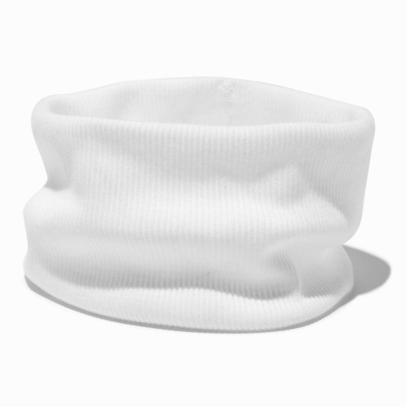 Claire's White Flat Ribbed Headwrap / Headband, Women’s - Picture 1 of 7